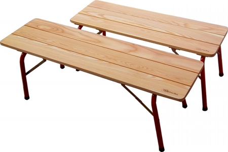 Larch wood folding bench 100 cm