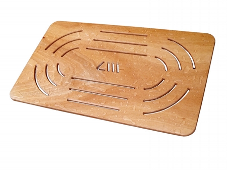 Shower footboard in marine plywood 96,5x57,5 base 120x70-80