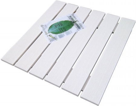 Shower footboard in Ecotech white 49,5x49,5