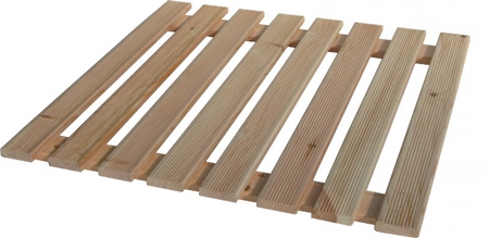 Pine shower footboard 58x58 cm for base 80x80 cm
