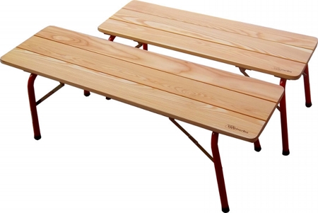 Larch wood folding bench 100 cm