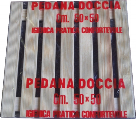 Pine shower footboard 49x49 cm for base 70x70 cm